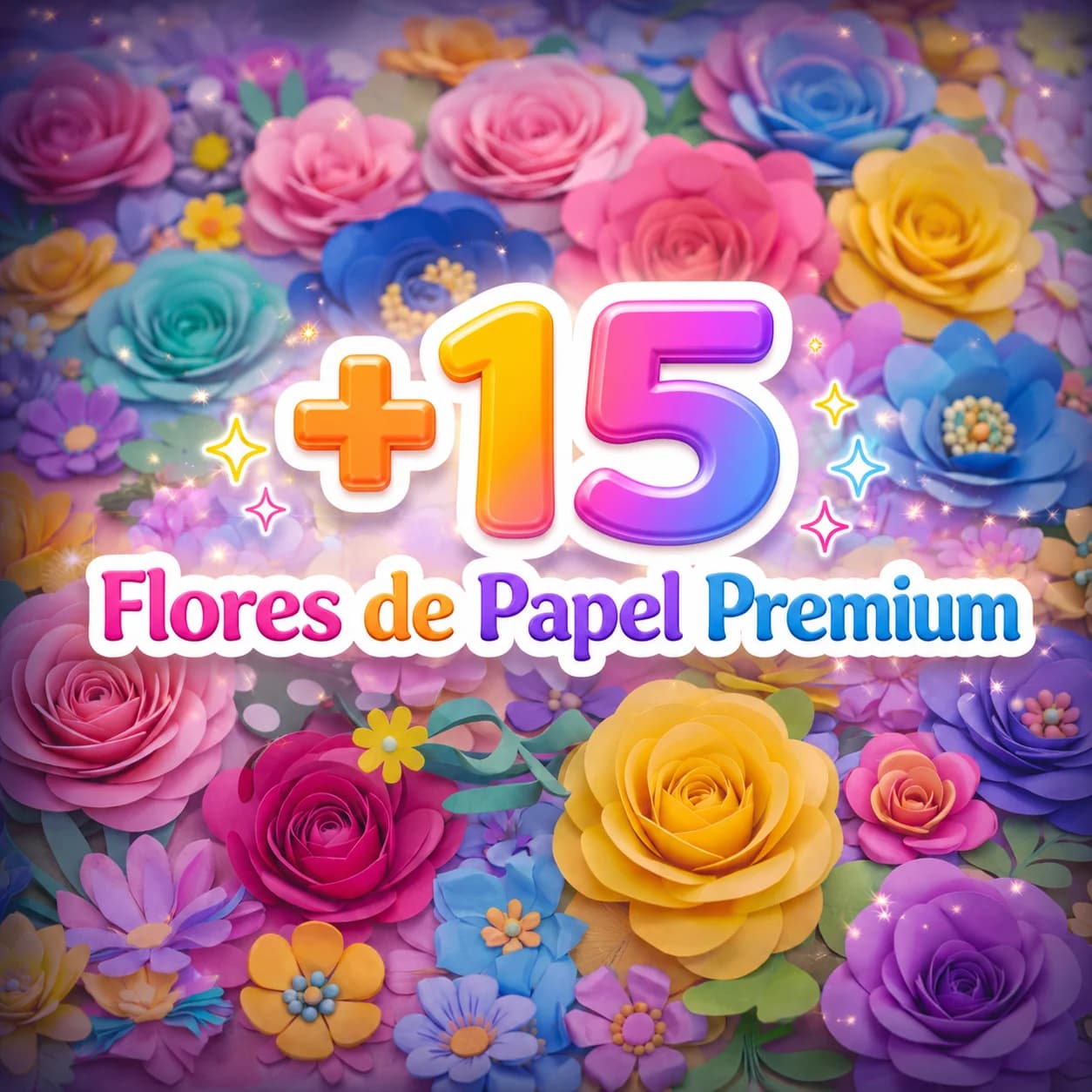 +15 Flores de Papel Premium