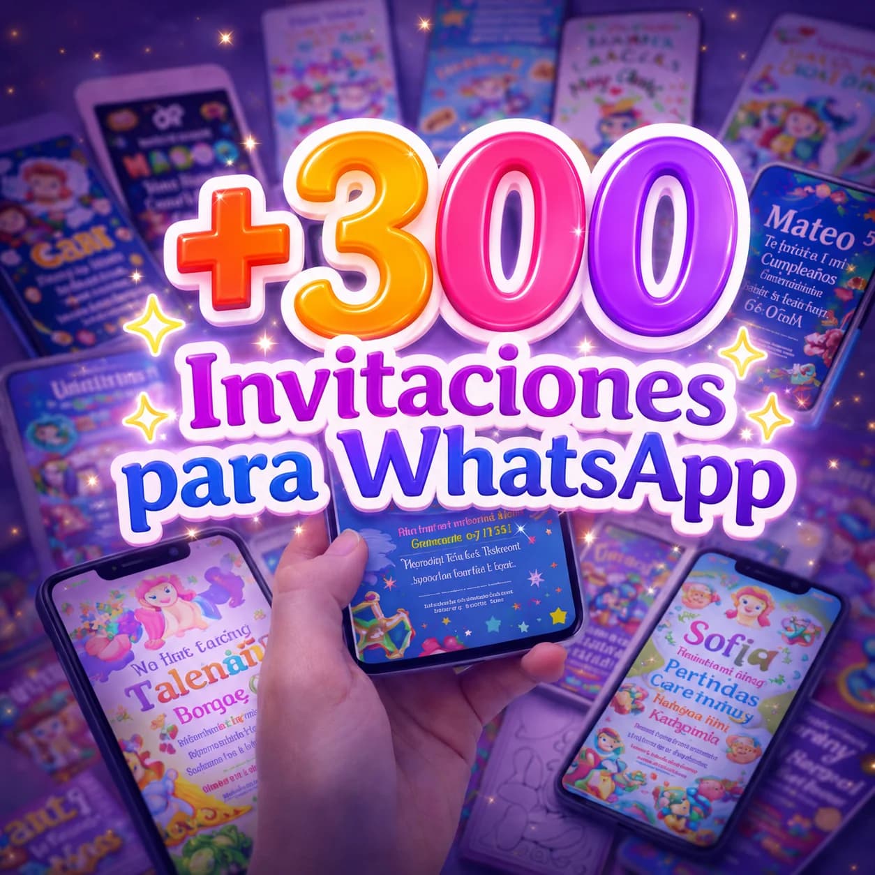 +300 Invitaciones para WhatsApp